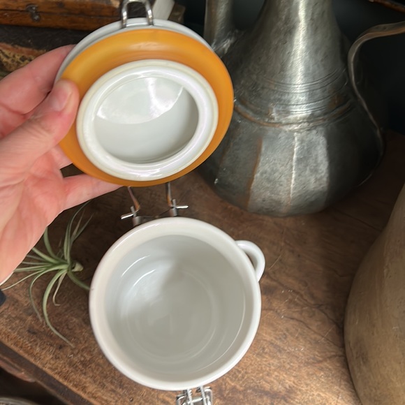 VINTAGE White Farmhouse Ceramic Canister SET - Picture 8 of 9